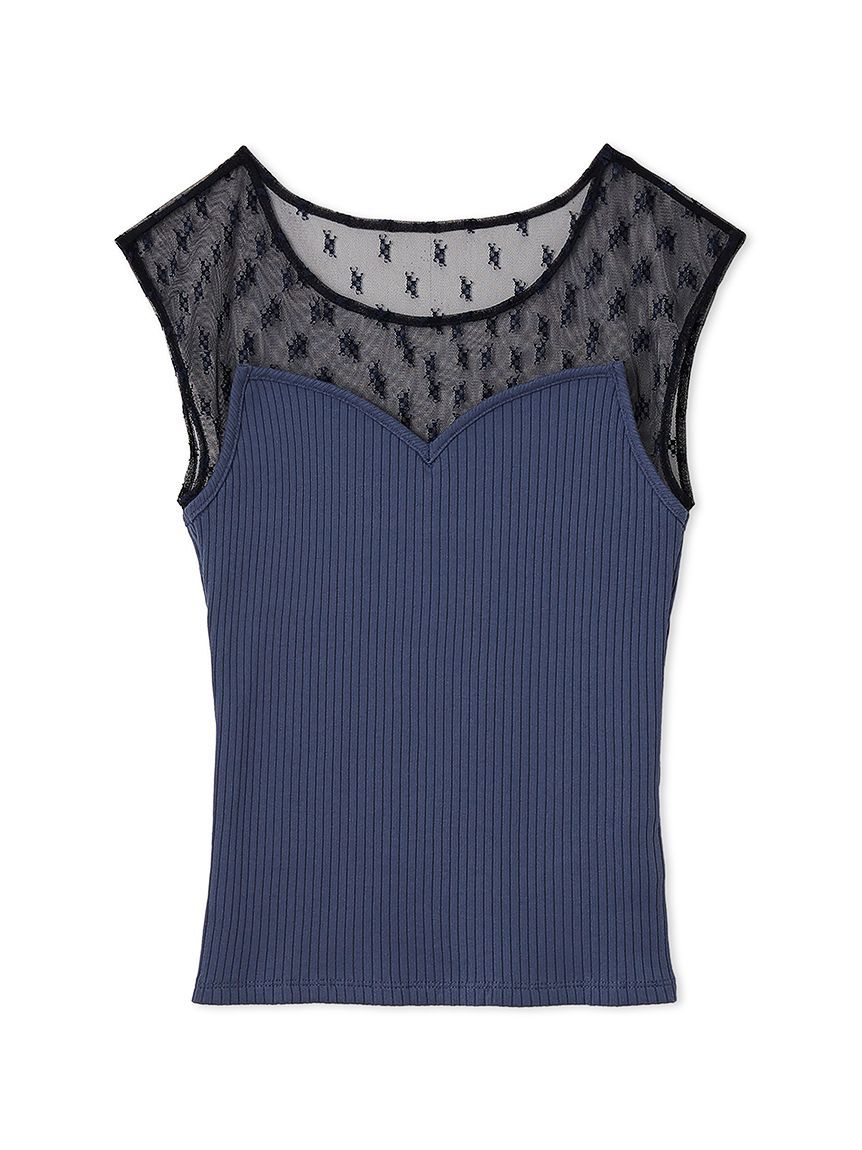 SNIDEL「シアー切替カットプルオーバー」|Tシャツ・カットソー|