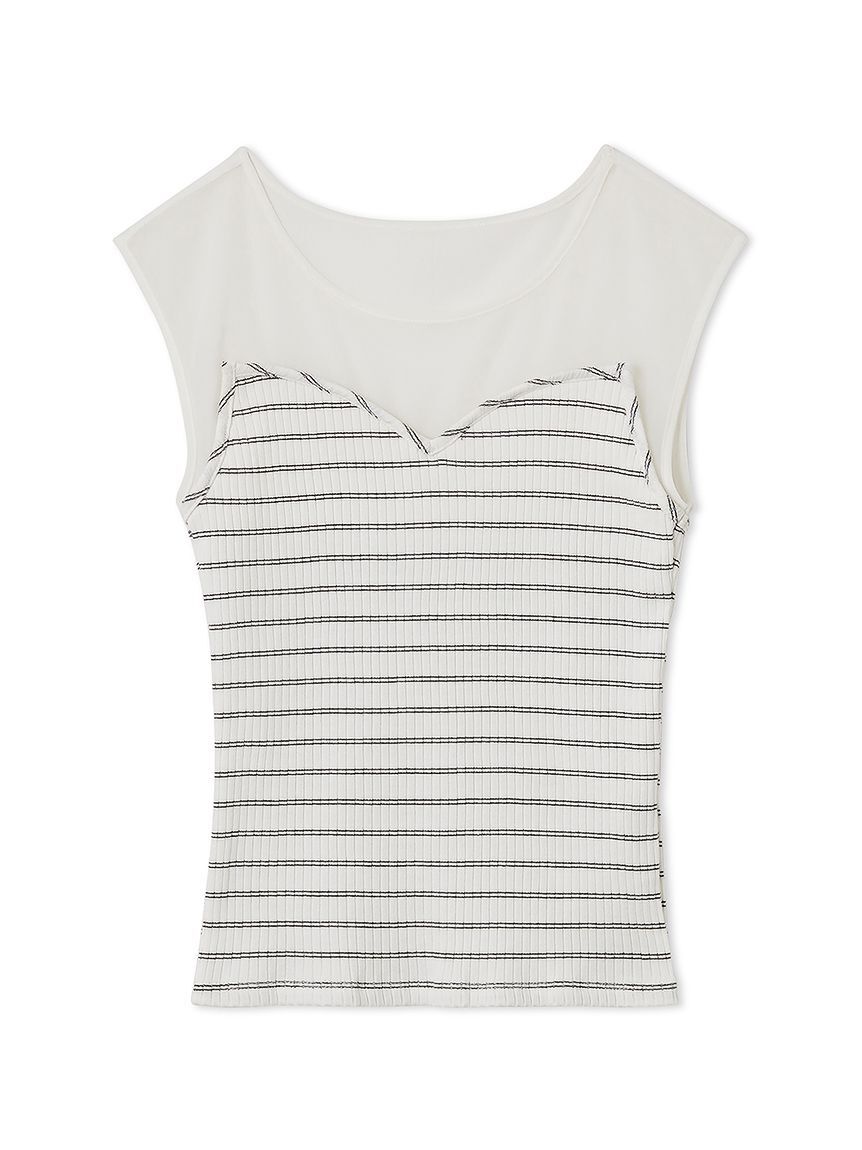 SNIDEL「シアー切替カットプルオーバー」|Tシャツ・カットソー|