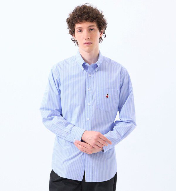 MACKINTOSH PHILOSOPHY「バッキンガムベア 長袖ボタンダウンシャツ シャンブレー/ストライプ」|シャツ・ブラウス|ストライプ