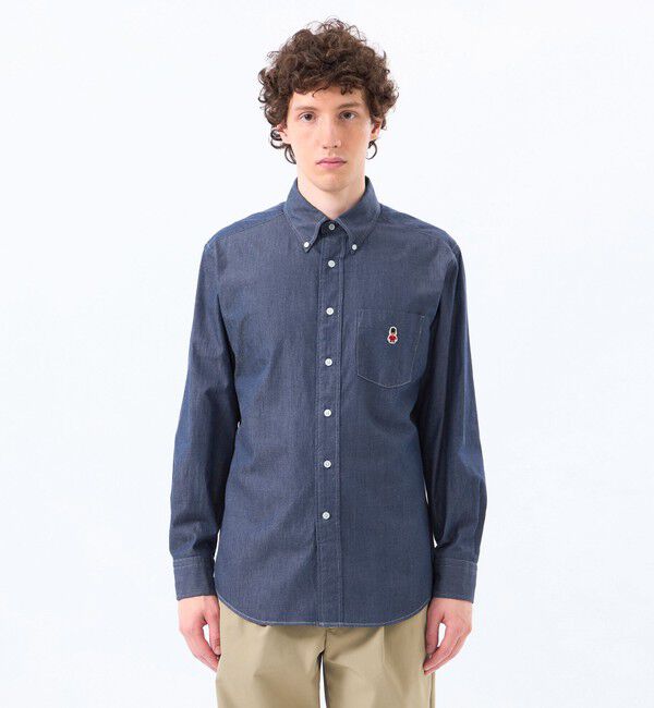 MACKINTOSH PHILOSOPHY「バッキンガムベア 長袖ボタンダウンシャツ シャンブレー/ストライプ」|シャツ・ブラウス|