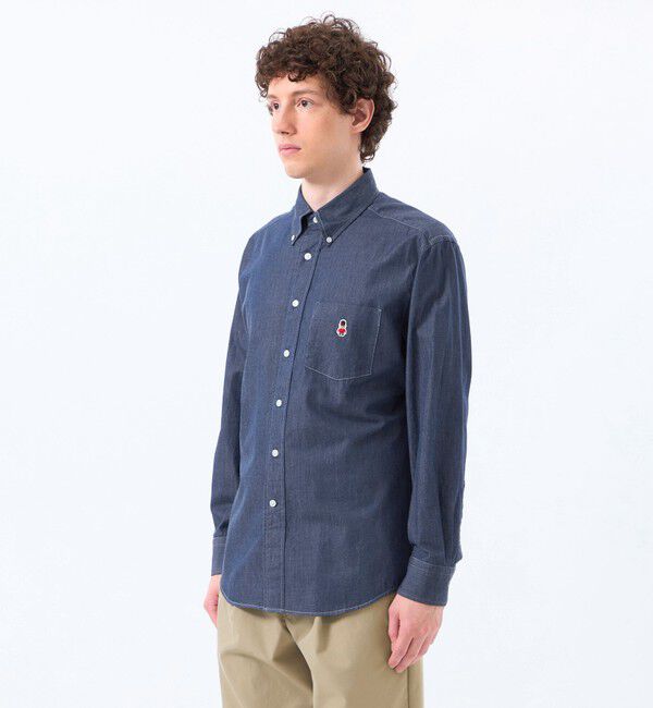 MACKINTOSH PHILOSOPHY「バッキンガムベア 長袖ボタンダウンシャツ シャンブレー/ストライプ」|シャツ・ブラウス|