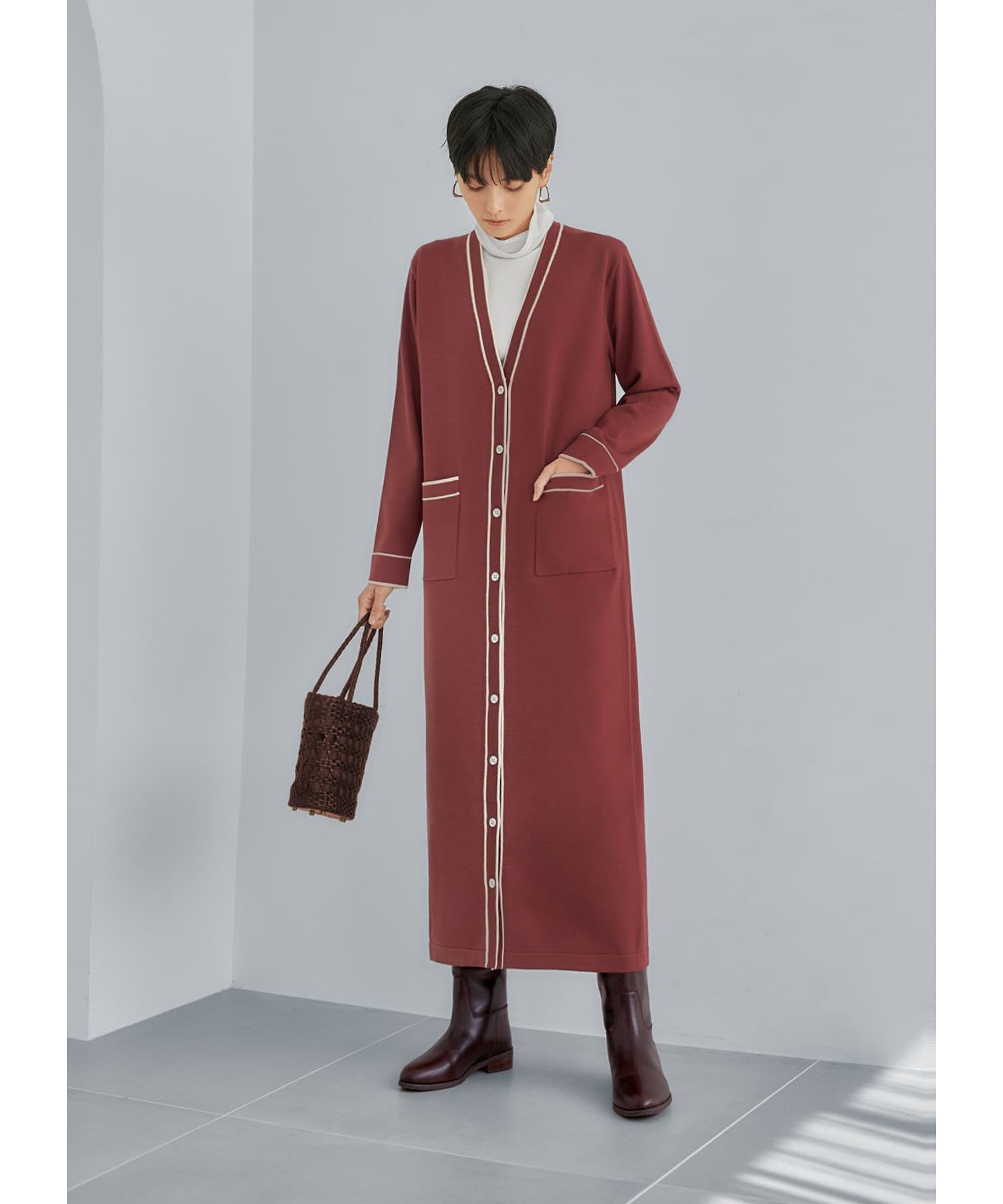 STYLE DELI「ライン配色ニットワンピース」|ワンピース|