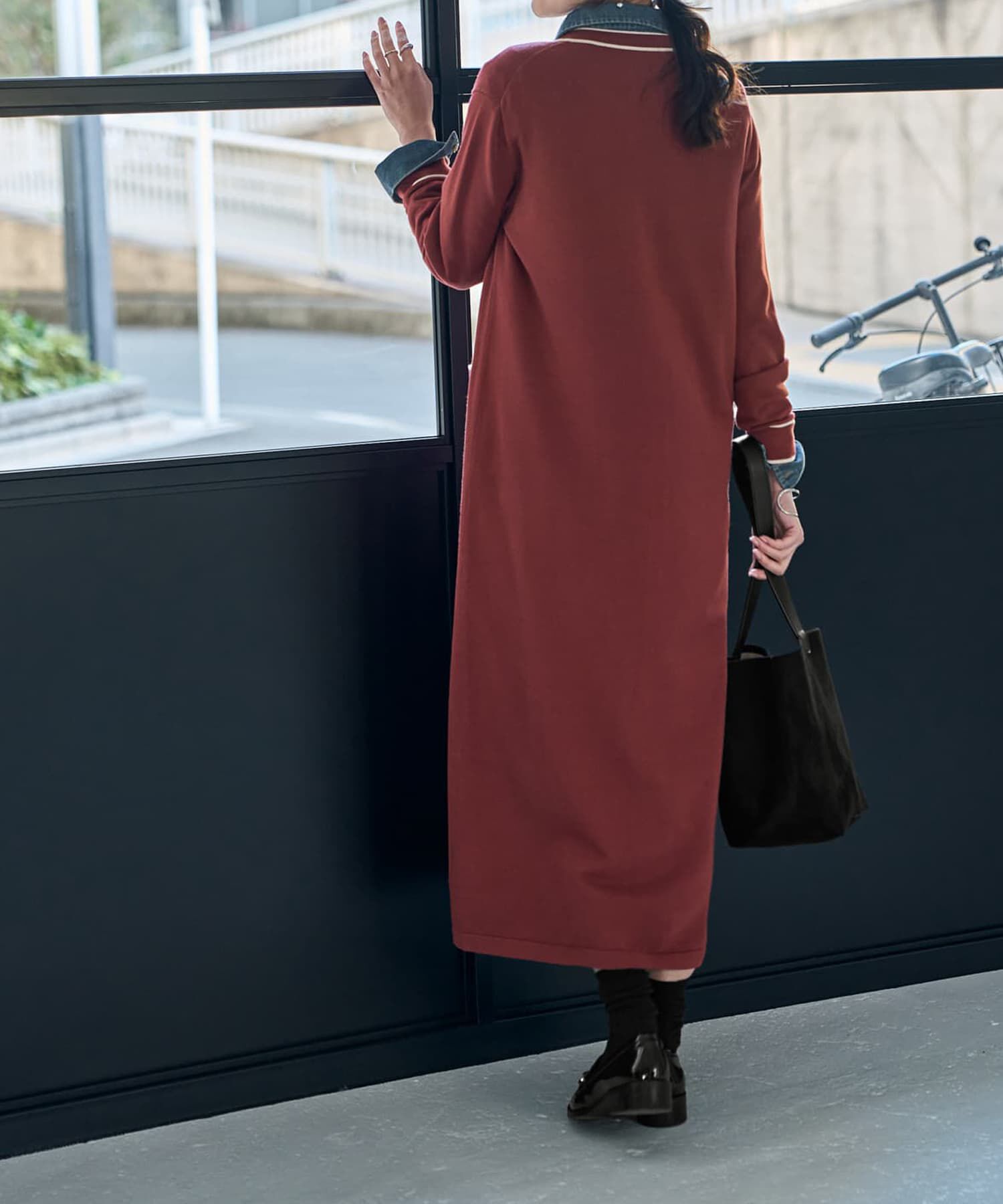 STYLE DELI「ライン配色ニットワンピース」|ワンピース|