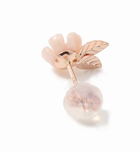  「ピンクシェル / ガーネット サクラ ピアス | K10PG」|ピアス|