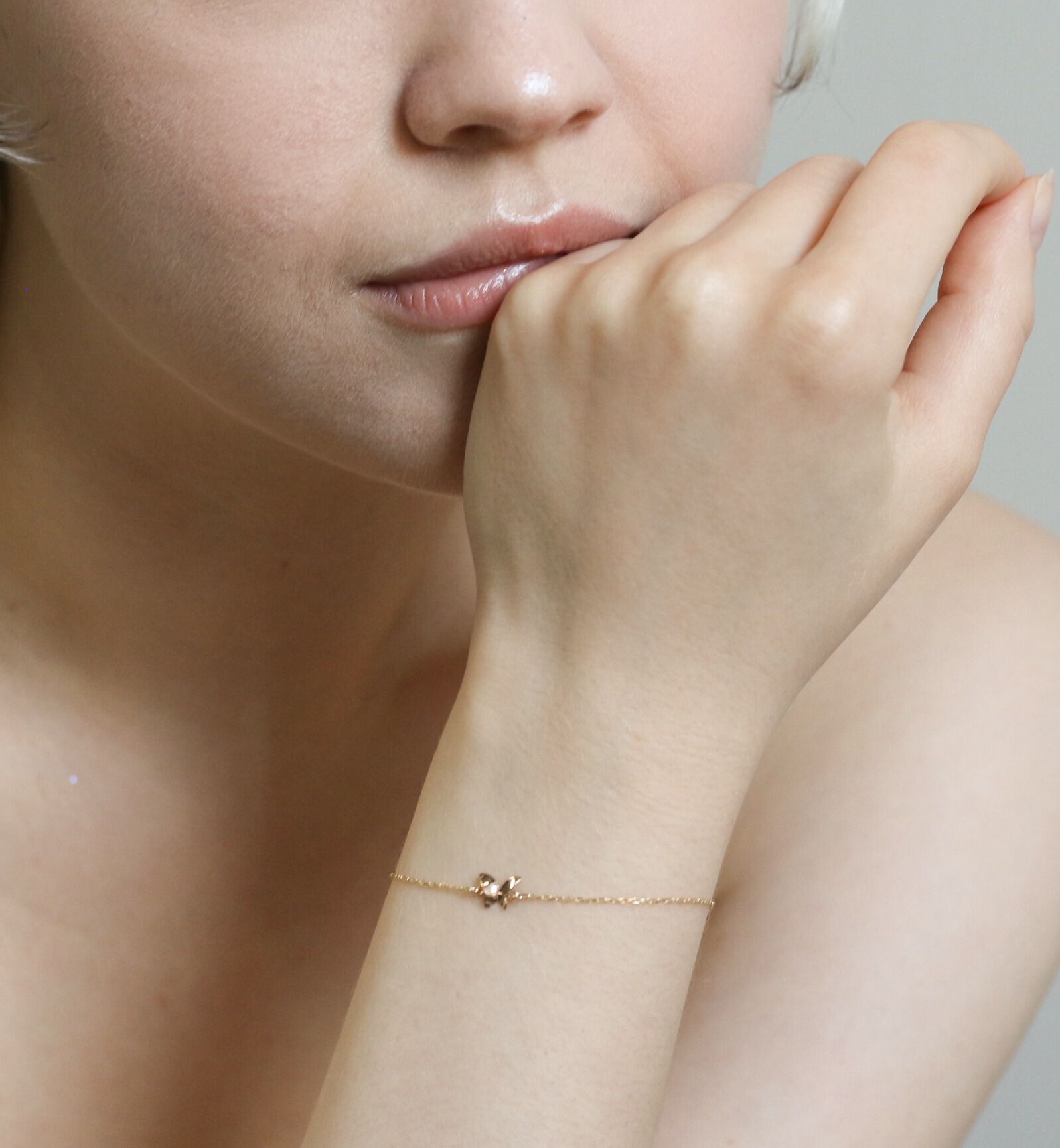  「バタフライ ブレスレット | K10YG 」|ブレスレット・バングル|