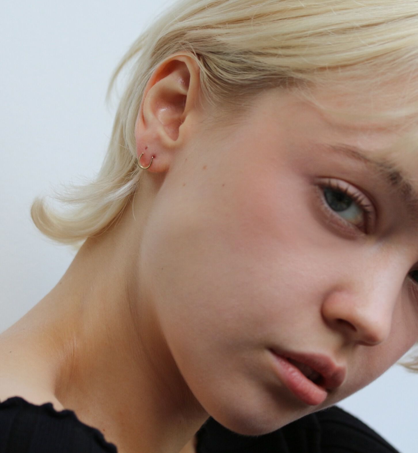  「ゴールド ホースシュー ピアス | K10YG」|ピアス|