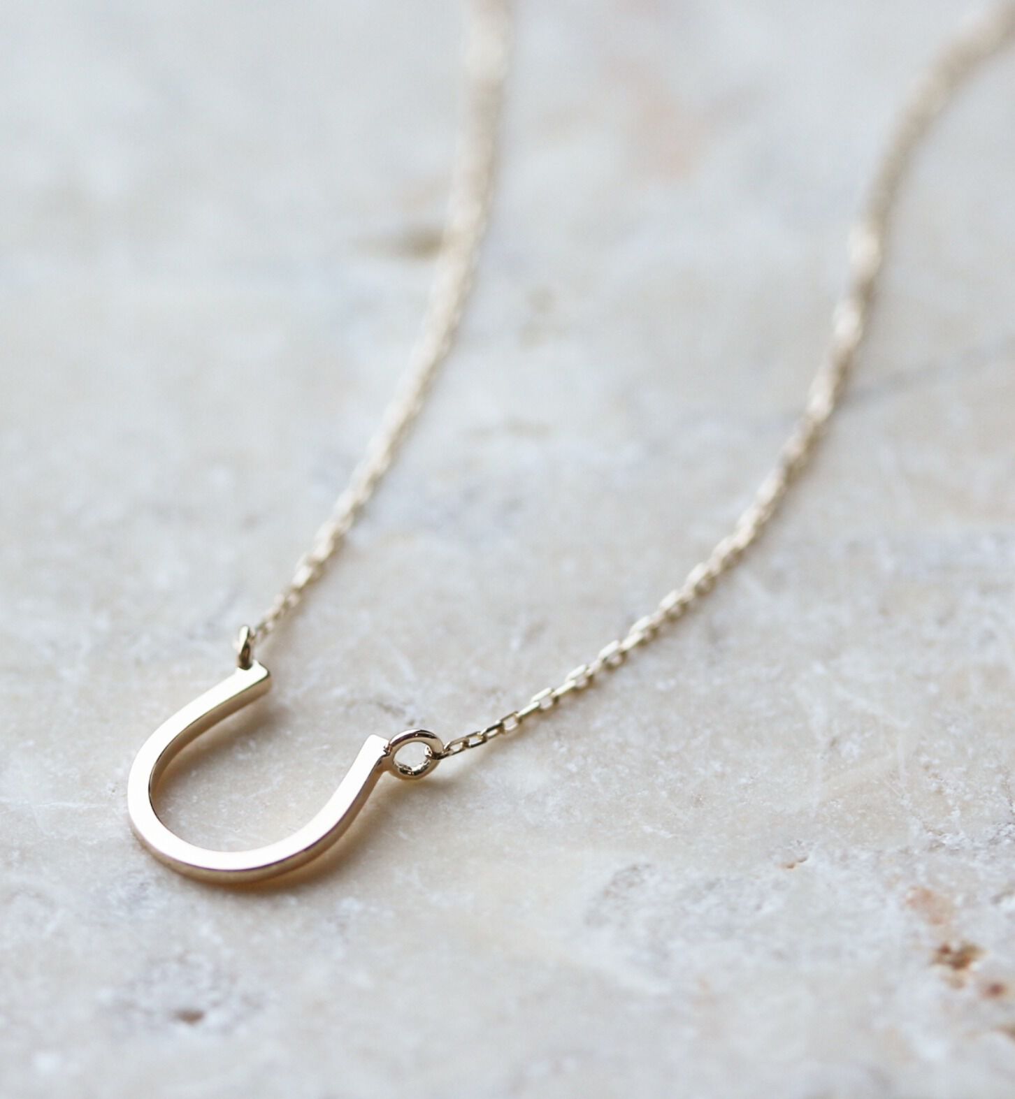  「ゴールド ホースシュー ネックレス | K10YG」|ネックレス|