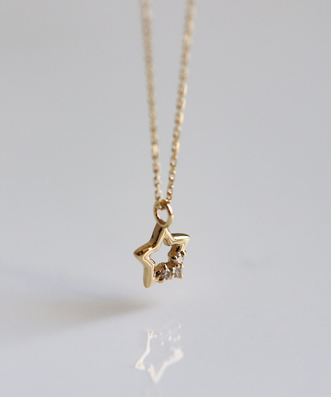  「ダイヤモンド スター ネックレス | K10YG」|ネックレス|