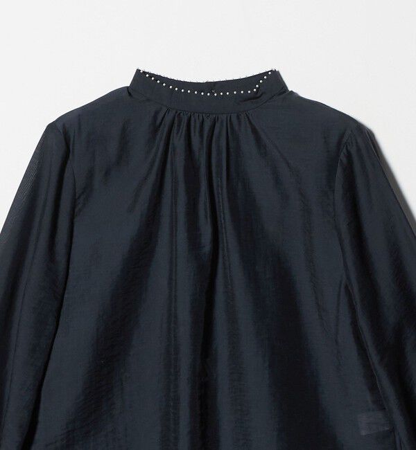 UNITED ARROWS green label relaxing「フェイクパール スタンドネック ブラウス」|シャツ・ブラウス|