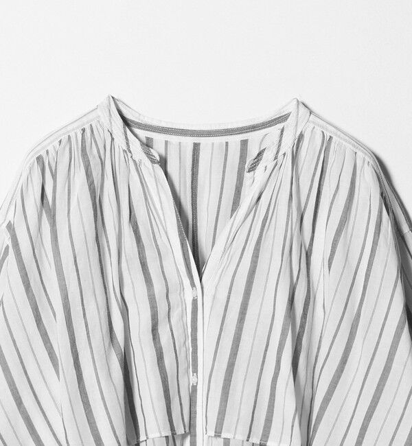 UNITED ARROWS green label relaxing「［size SHORTあり］ボイル レイヤー ギャザー ブラウス」|シャツ・ブラウス|