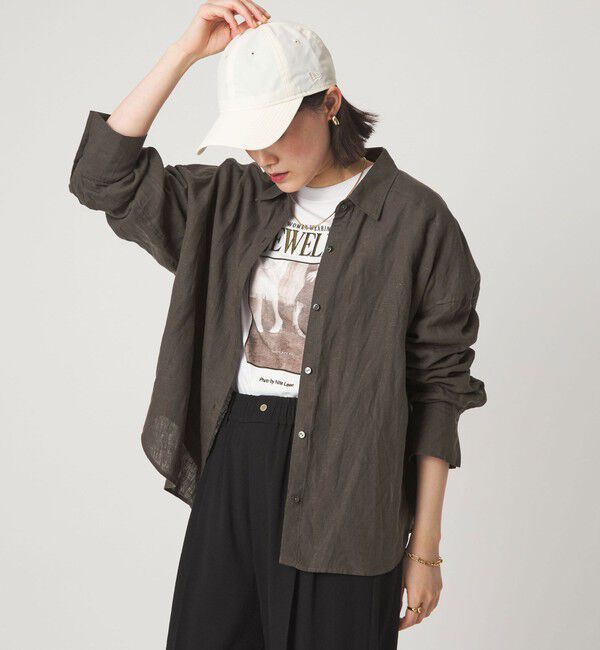 UNITED ARROWS green label relaxing「【結論シリーズ】リネンバランスシャツ［size SHORTあり］」|シャツ・ブラウス|