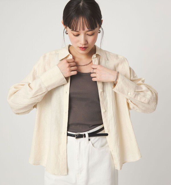 UNITED ARROWS green label relaxing「【結論シリーズ】リネンバランスシャツ［size SHORTあり］」|シャツ・ブラウス|