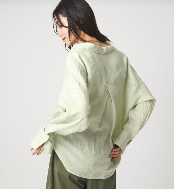 UNITED ARROWS green label relaxing「【結論シリーズ】リネンバランスシャツ［size SHORTあり］」|シャツ・ブラウス|