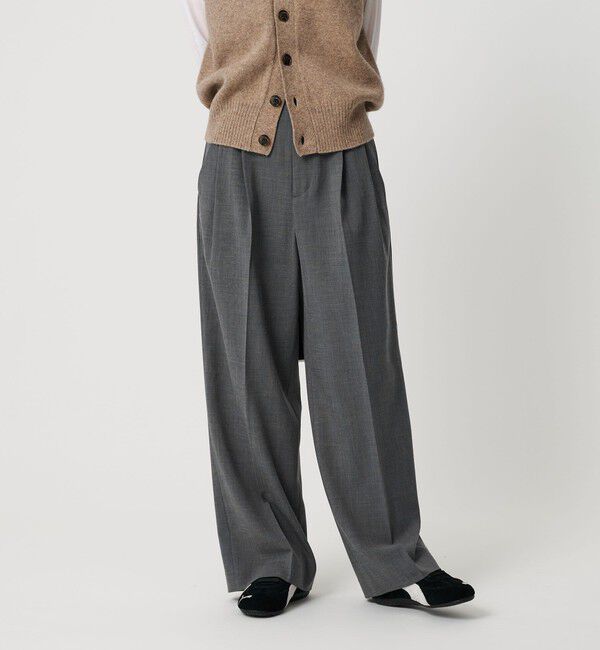 BEAUTY&YOUTH UNITED ARROWS「ポリエステルブレンド ２タック タブワイドパンツ」|その他|