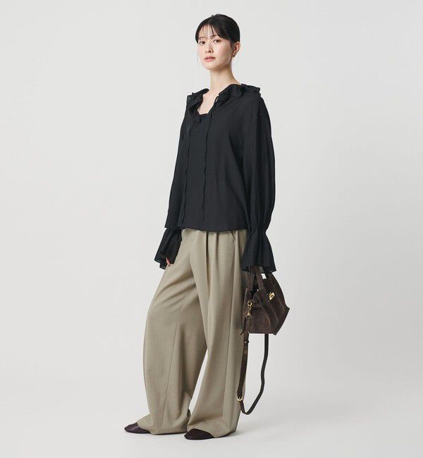 BEAUTY&YOUTH UNITED ARROWS「ポリエステルブレンド ２タック タブワイドパンツ」|その他|