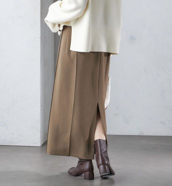 SHIPS for women「〈手洗い可能〉ジョーゼット ピンタック タイト スカート」|スカート|