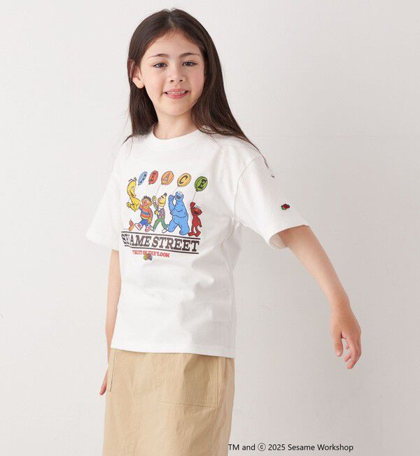 SHIPS any「FRUIT OF THE LOOM: SESAME STREET プリント Tシャツ<KIDS>」|Tシャツ・カットソー|