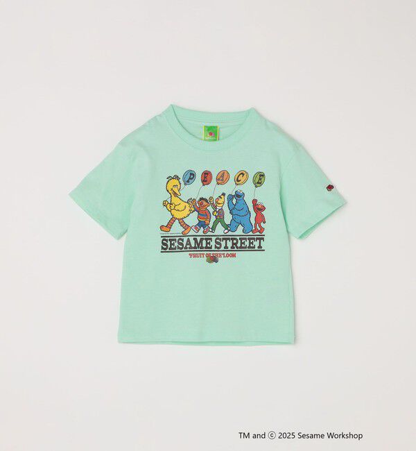 SHIPS any「FRUIT OF THE LOOM: SESAME STREET プリント Tシャツ<KIDS>」|Tシャツ・カットソー|ライトグリーン
