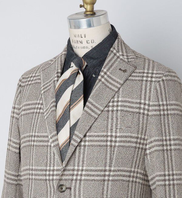 SHIPS「Puccini: シルク メランジ レジメンタル ネクタイ」|ネクタイ・蝶ネクタイ|