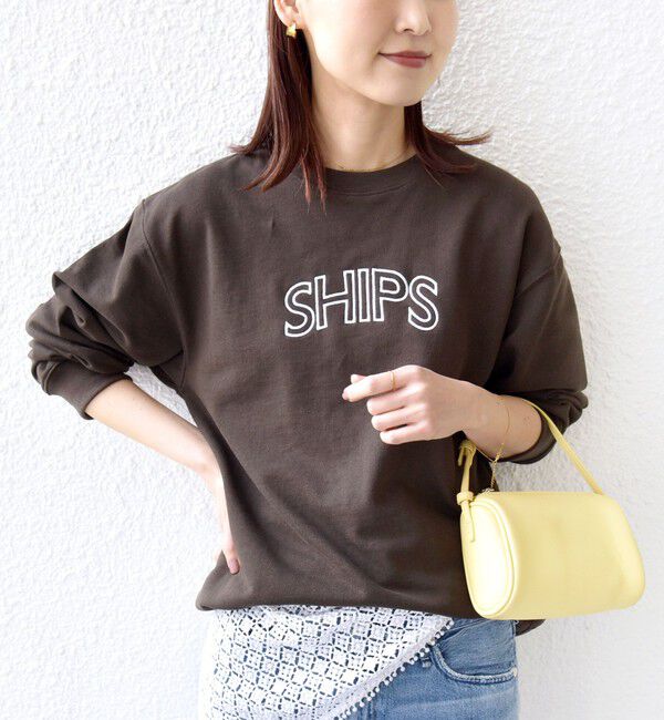 SHIPS for women「【WEB限定】SHIPS ラウンド ロゴ 刺繍 スウェット」|スウェット・ジャージ|
