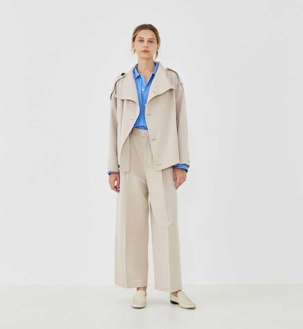 GALERIE VIE「コットンウールギャバジン ハイネックショートコート」|その他|