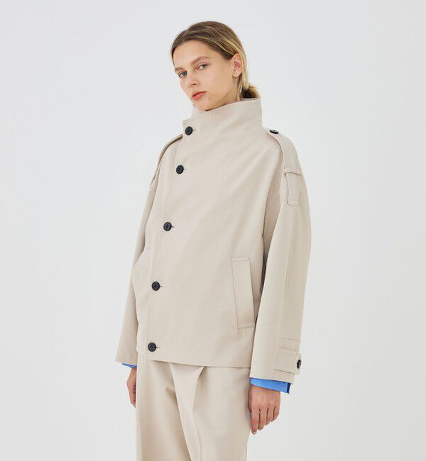 GALERIE VIE「コットンウールギャバジン ハイネックショートコート」|その他|