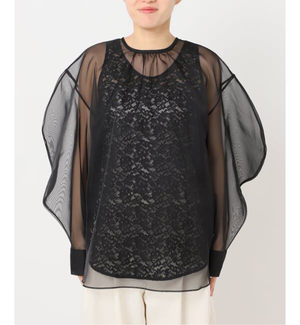 HARDY NOIR「オーガンジーXレースブラウス」|シャツ・ブラウス|