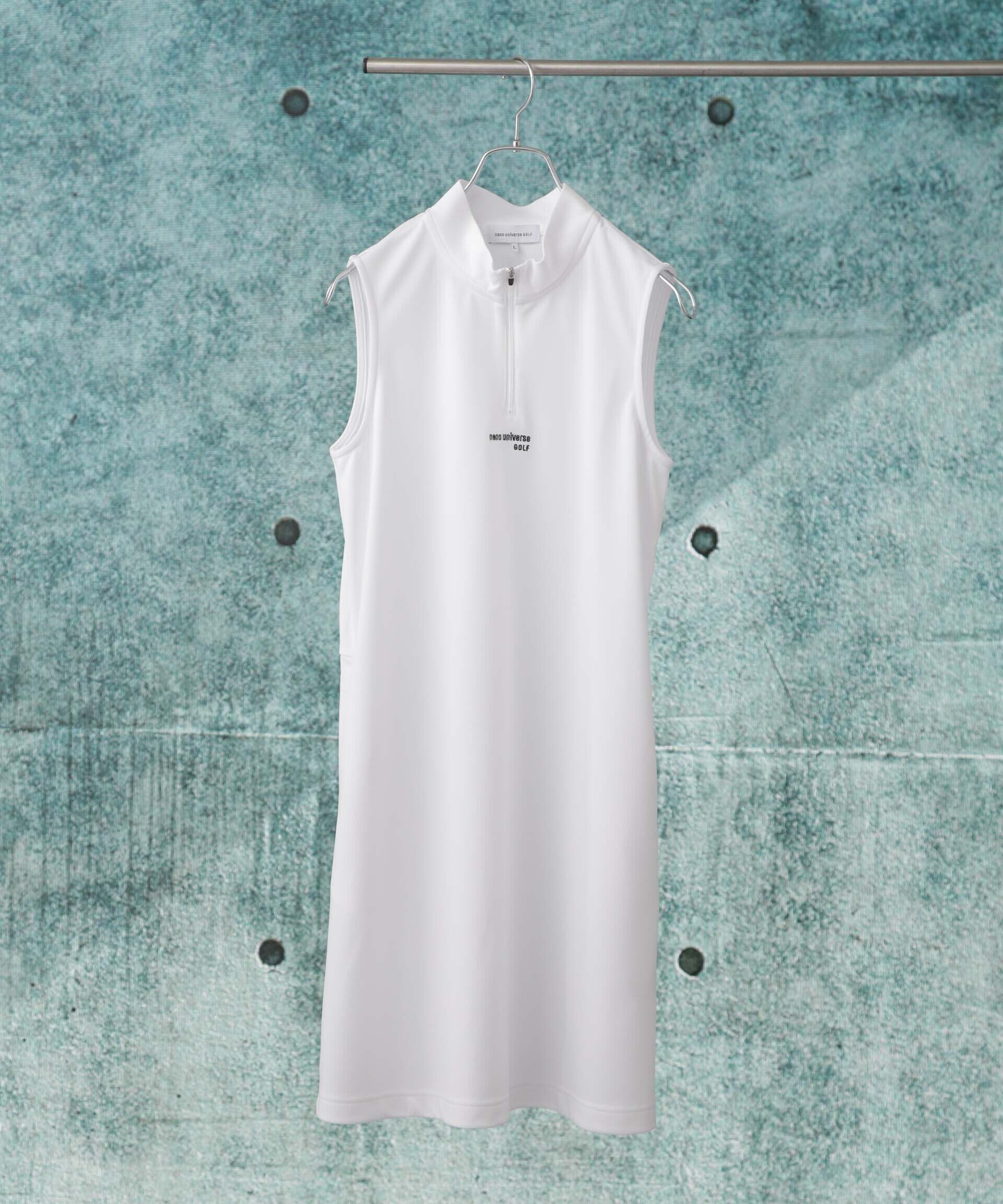 nano･universe「nano universe GOLF/ハーフジップワンピース」|ワンピース|ホワイト