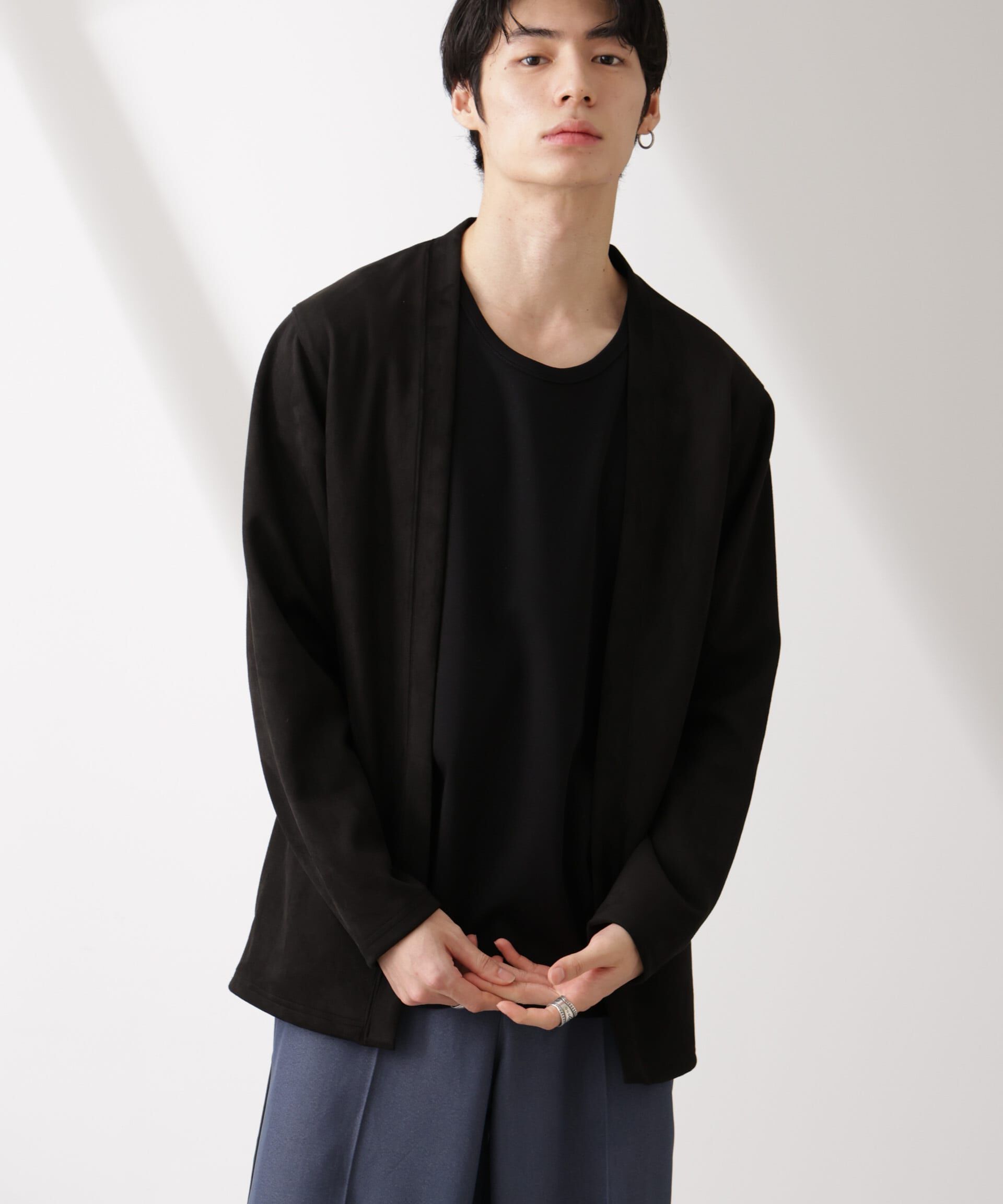 nano･universe「フェイクスエードトッパーカーディガン」|Tシャツ・カットソー|