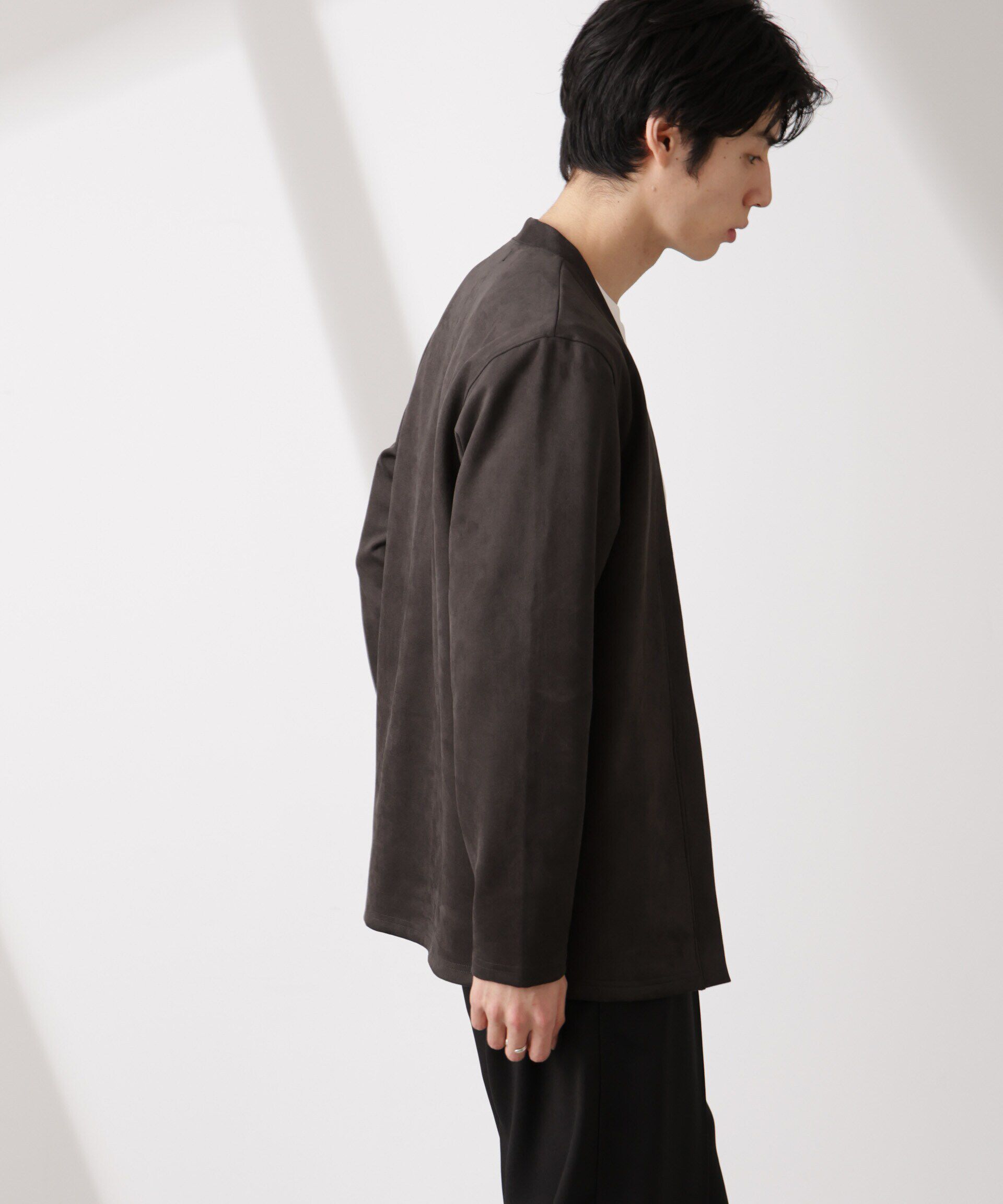 nano･universe「フェイクスエードトッパーカーディガン」|Tシャツ・カットソー|