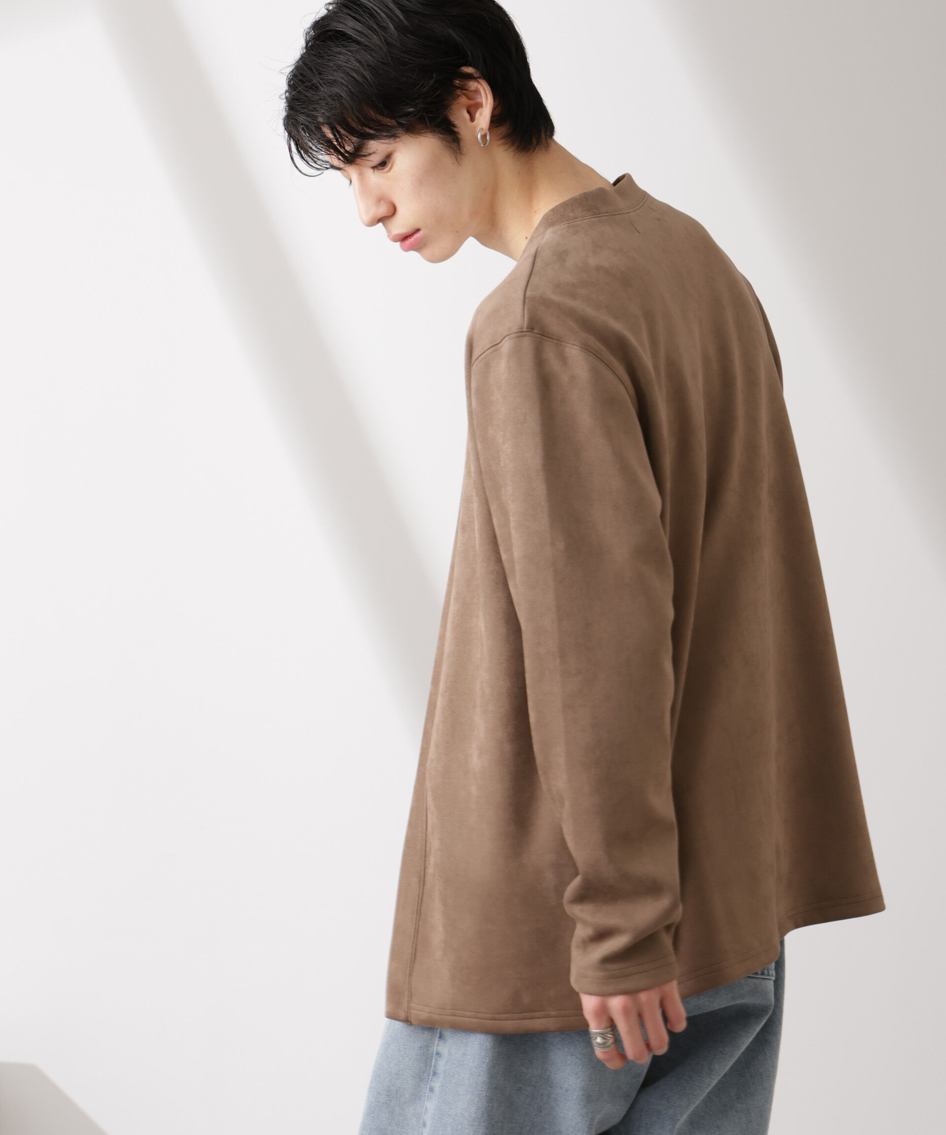 nano･universe「フェイクスエードトッパーカーディガン」|Tシャツ・カットソー|