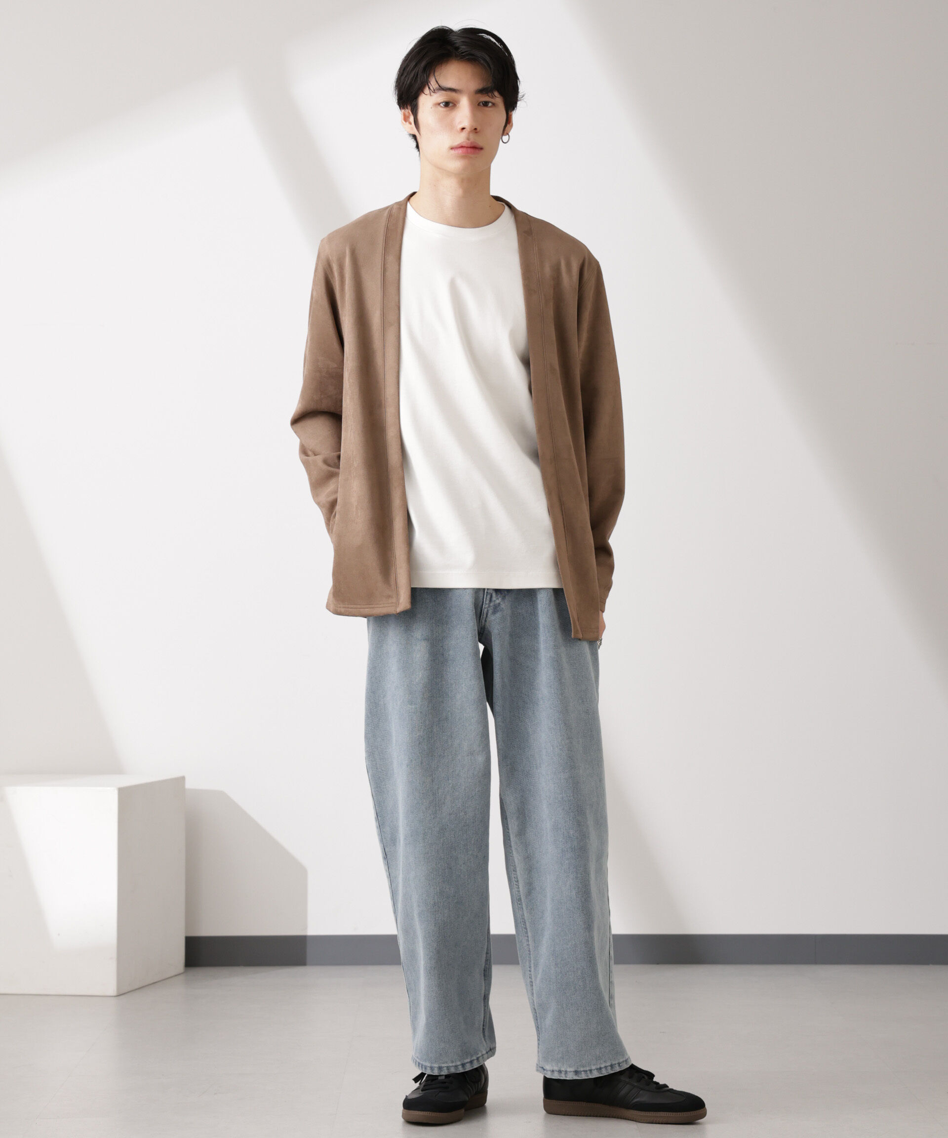 nano･universe「フェイクスエードトッパーカーディガン」|Tシャツ・カットソー|