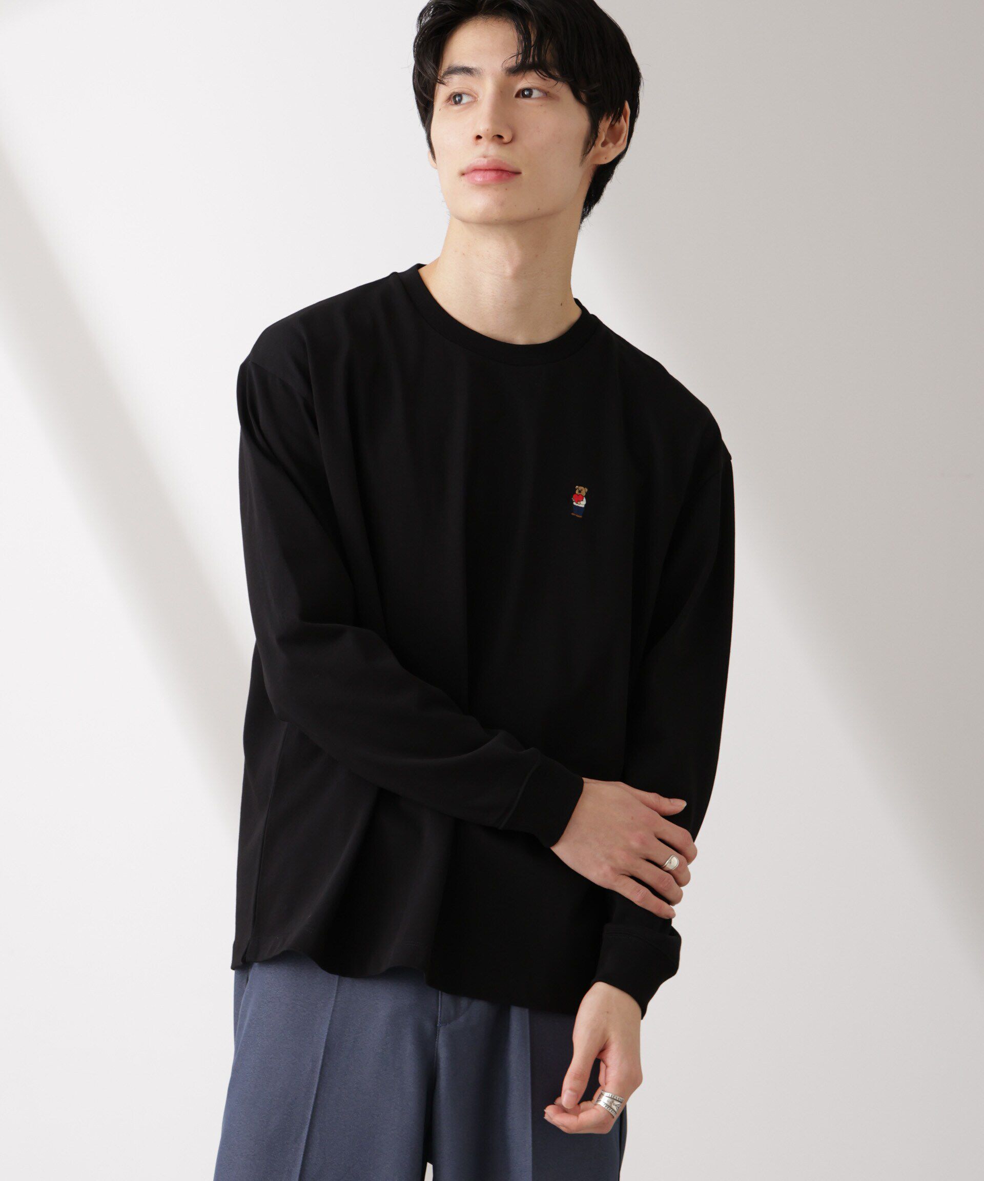 nano･universe「ナノベアTシャツ 長袖」|Tシャツ・カットソー|パターン21