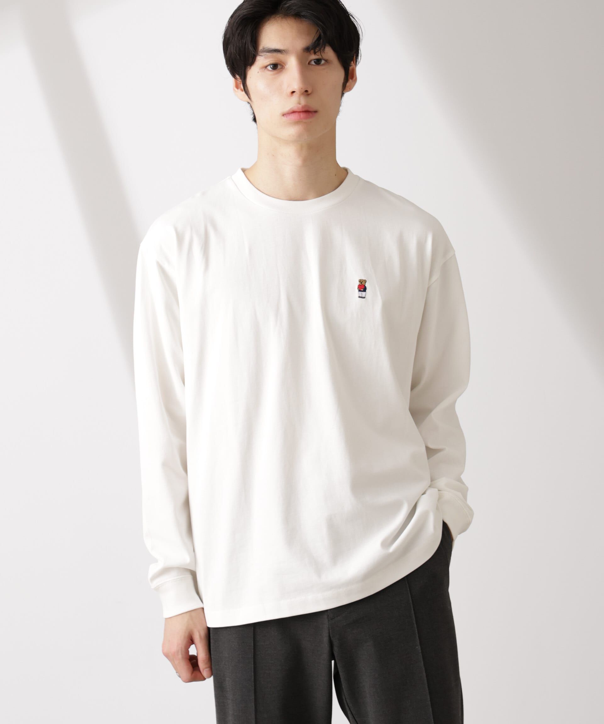 nano･universe「ナノベアTシャツ 長袖」|Tシャツ・カットソー|