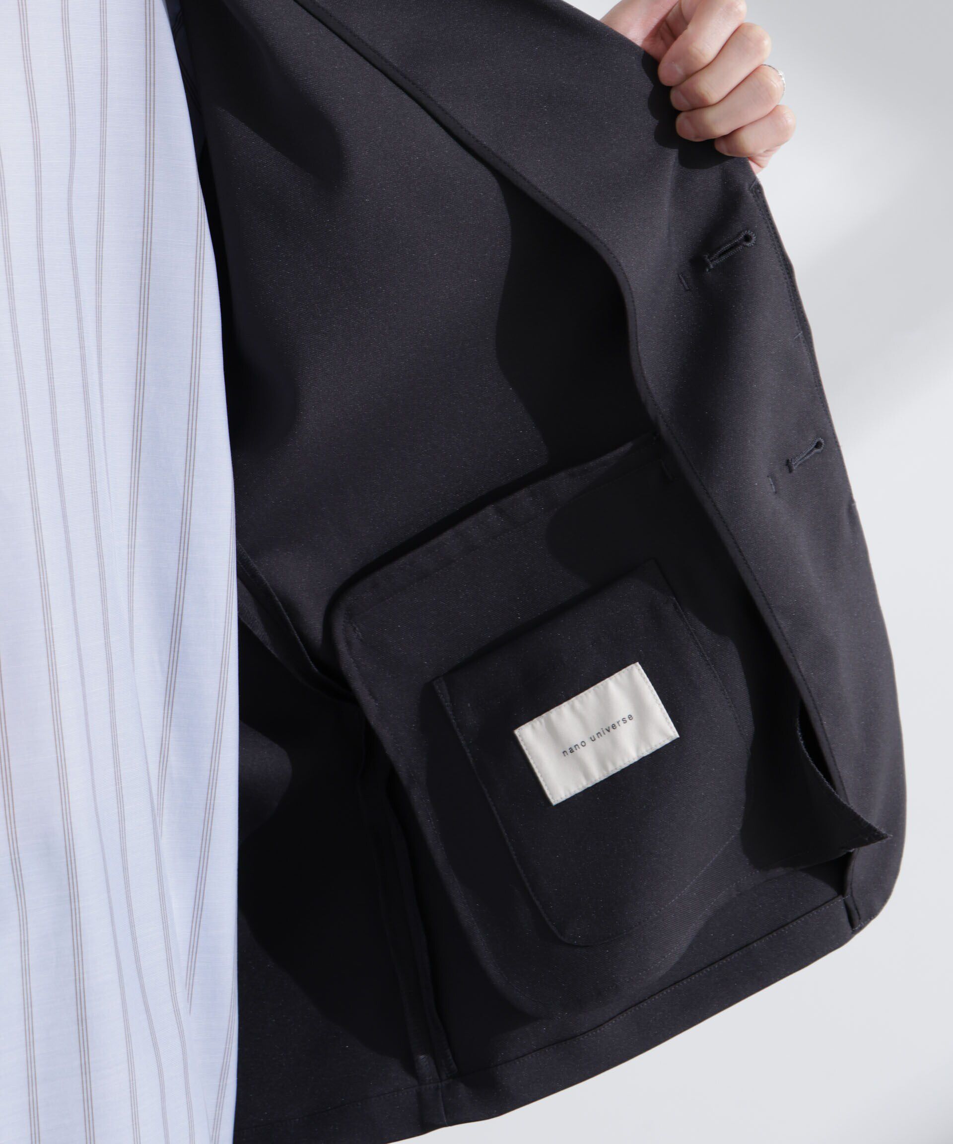 nano･universe「ドレープワイドジャケット（セットアップ可）」|テーラードジャケット|