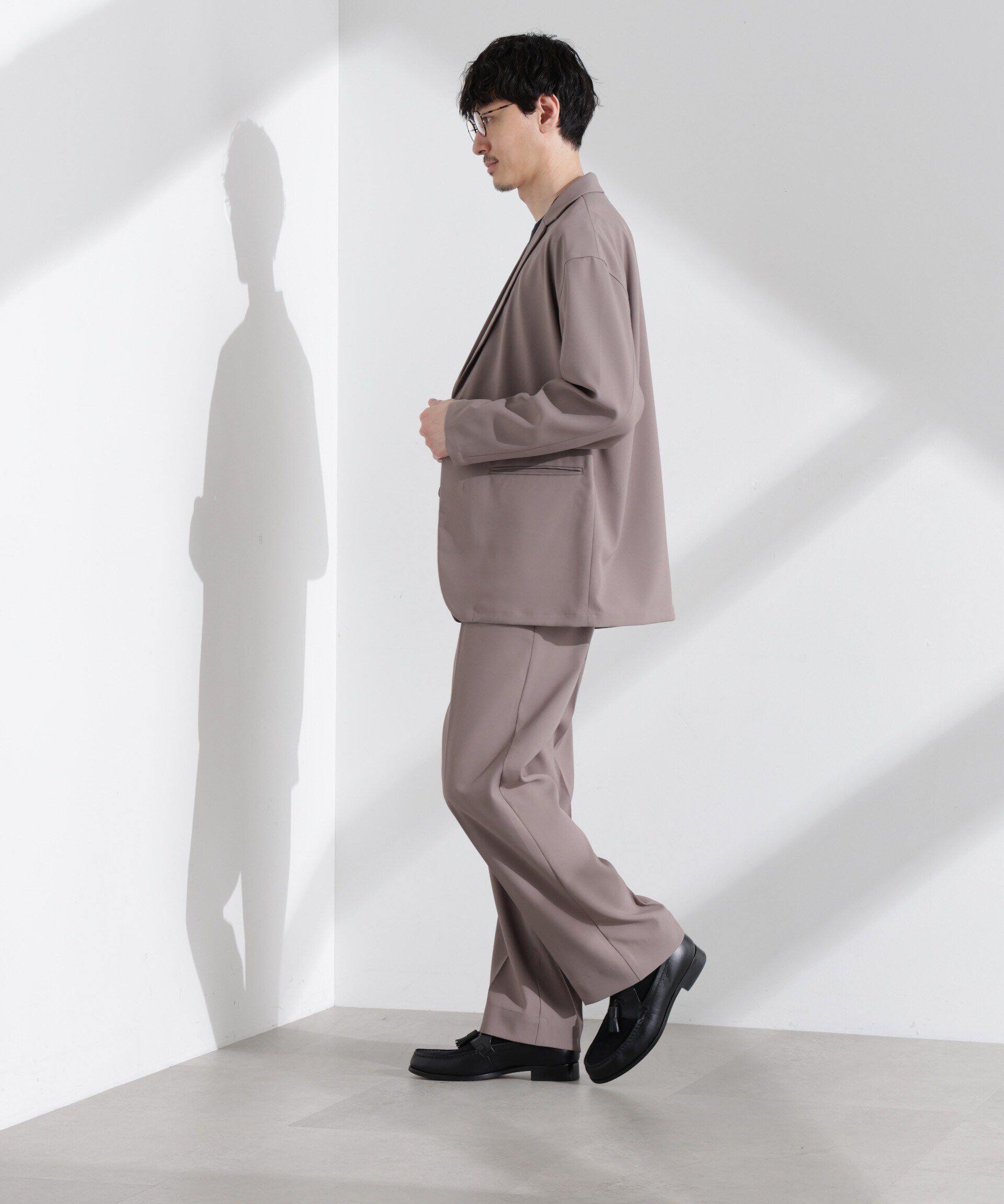 nano･universe「ドレープワイドジャケット（セットアップ可）」|テーラードジャケット|