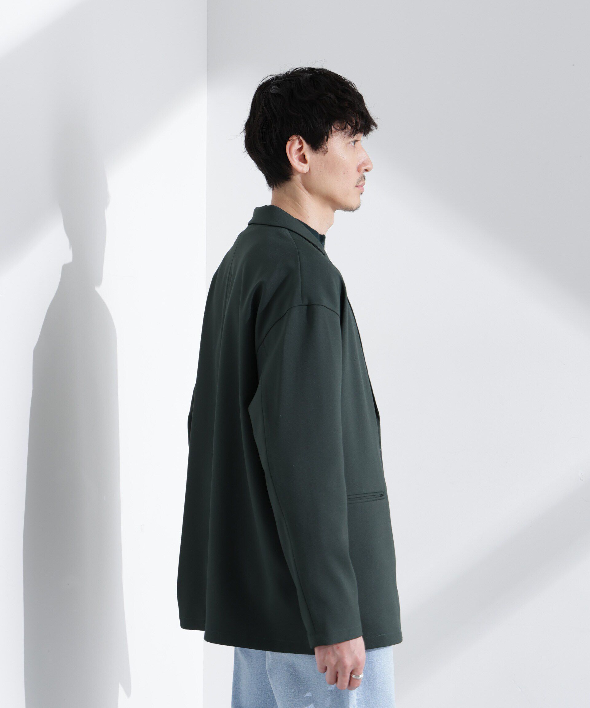 nano･universe「ドレープワイドジャケット（セットアップ可）」|テーラードジャケット|