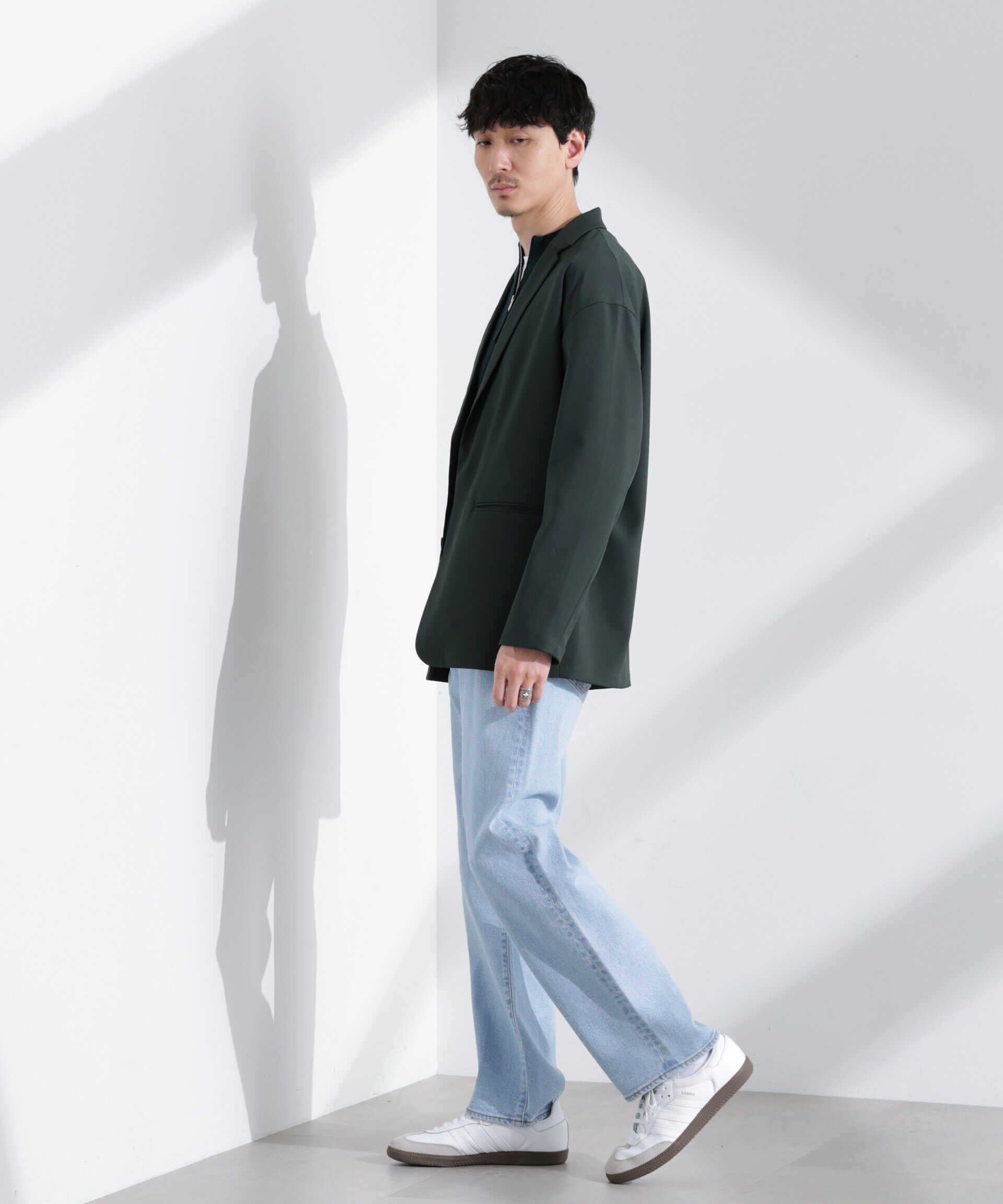 nano･universe「ドレープワイドジャケット（セットアップ可）」|テーラードジャケット|