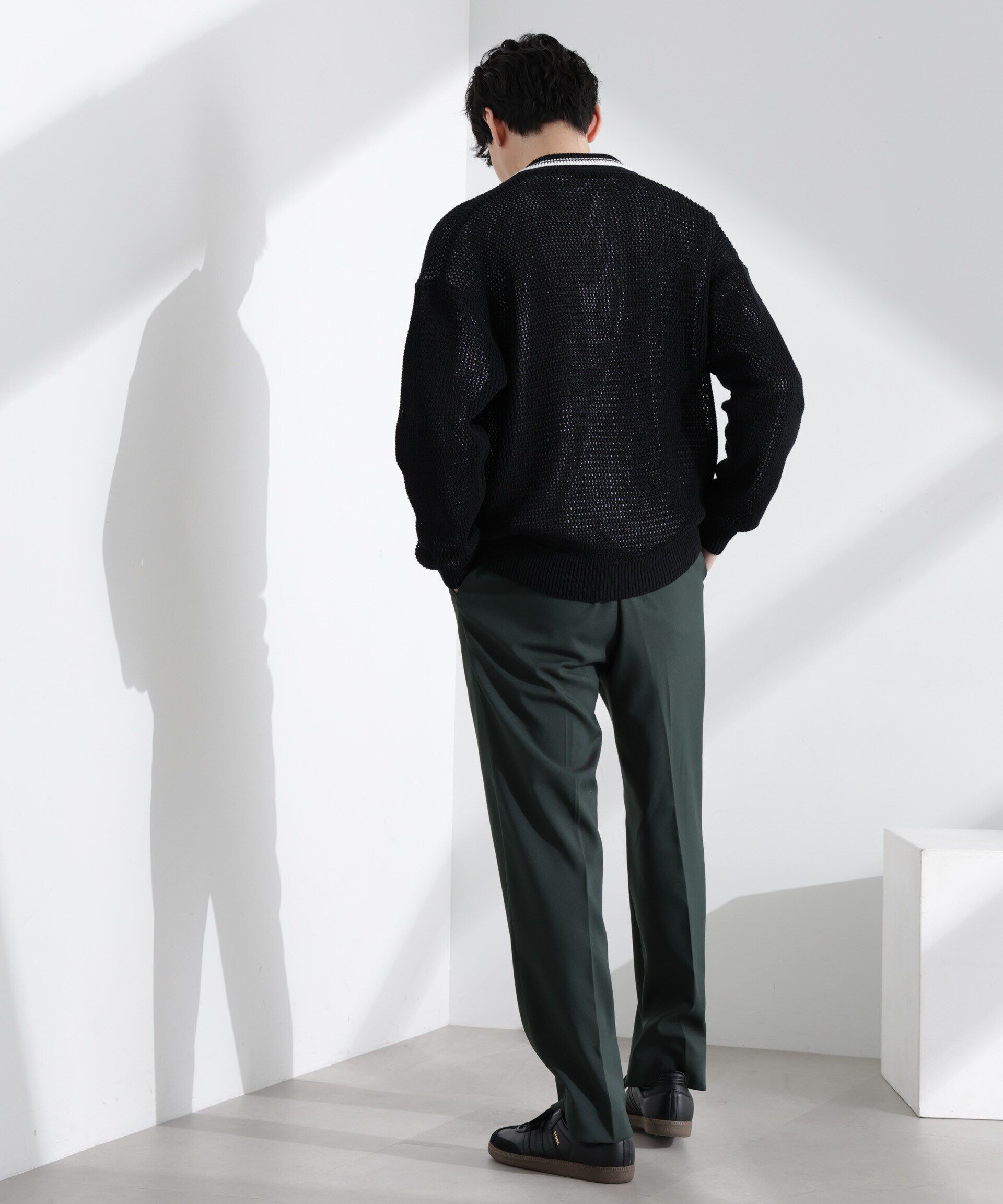 nano･universe「ドレープストレートスラックス（セットアップ可）」|チノ|