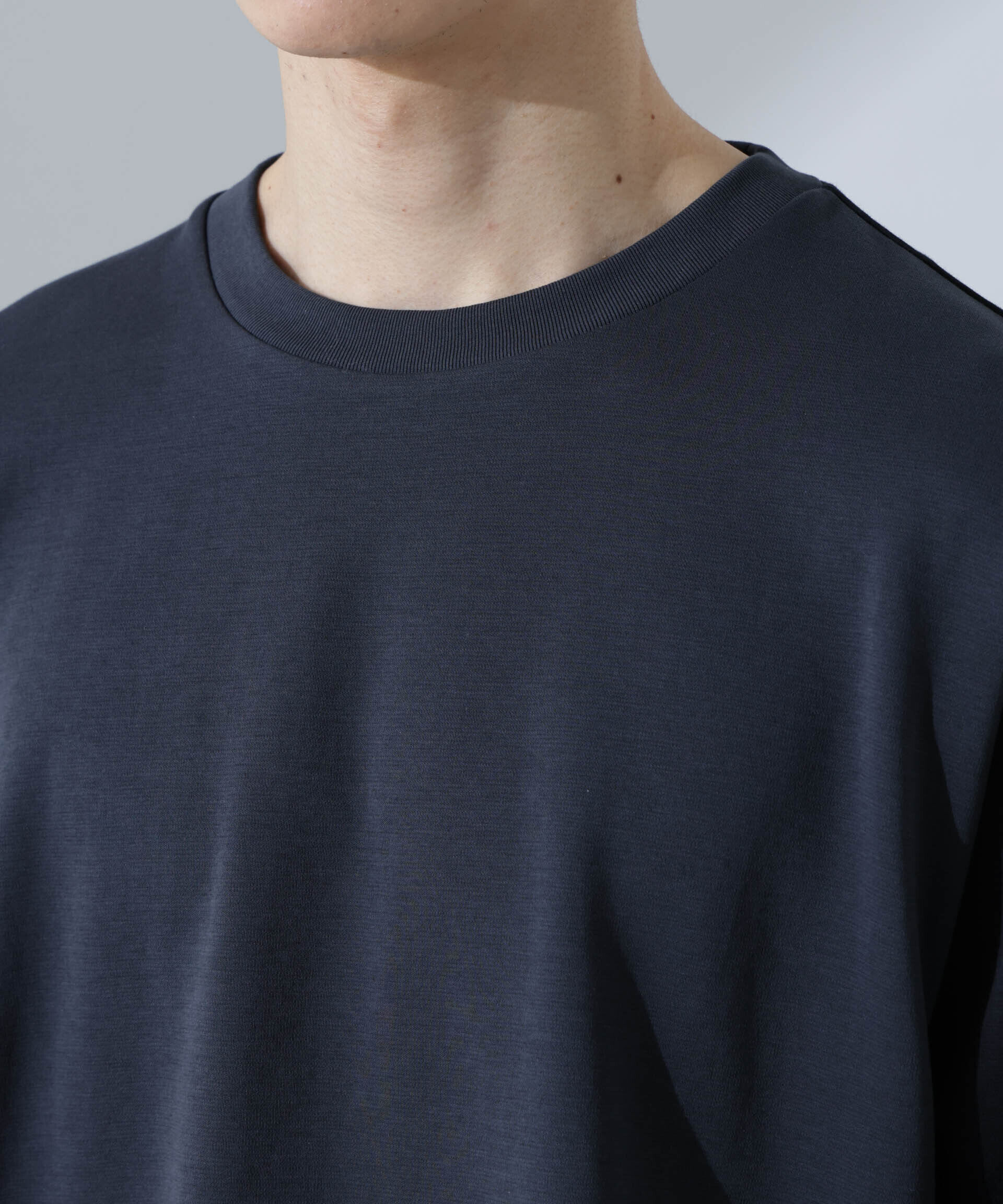 nano･universe「2トーンシルケットTシャツ 長袖」|Tシャツ・カットソー|