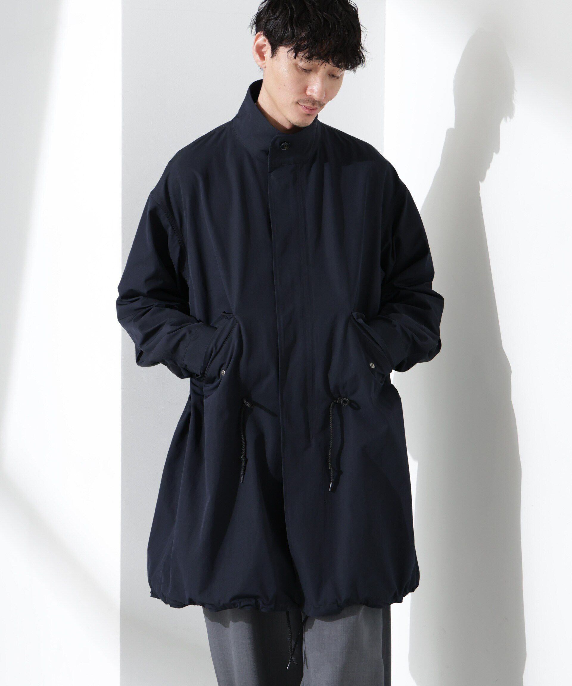 nano･universe「ウェザークロスフィッシュテールコート」|その他|ブラック