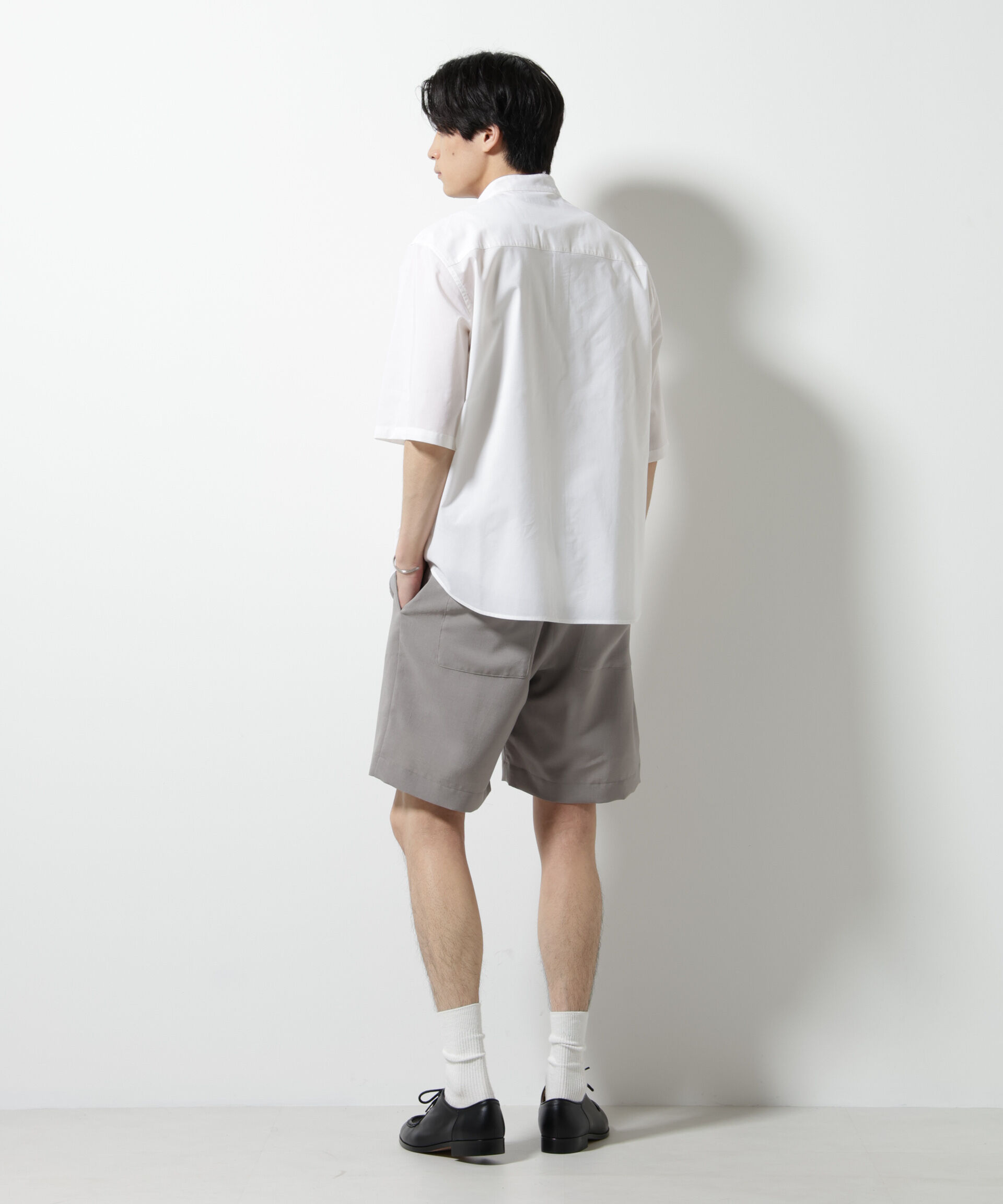 nano･universe「TEXBRID(R)バンドカラーシャツ 半袖」|シャツ・ブラウス|