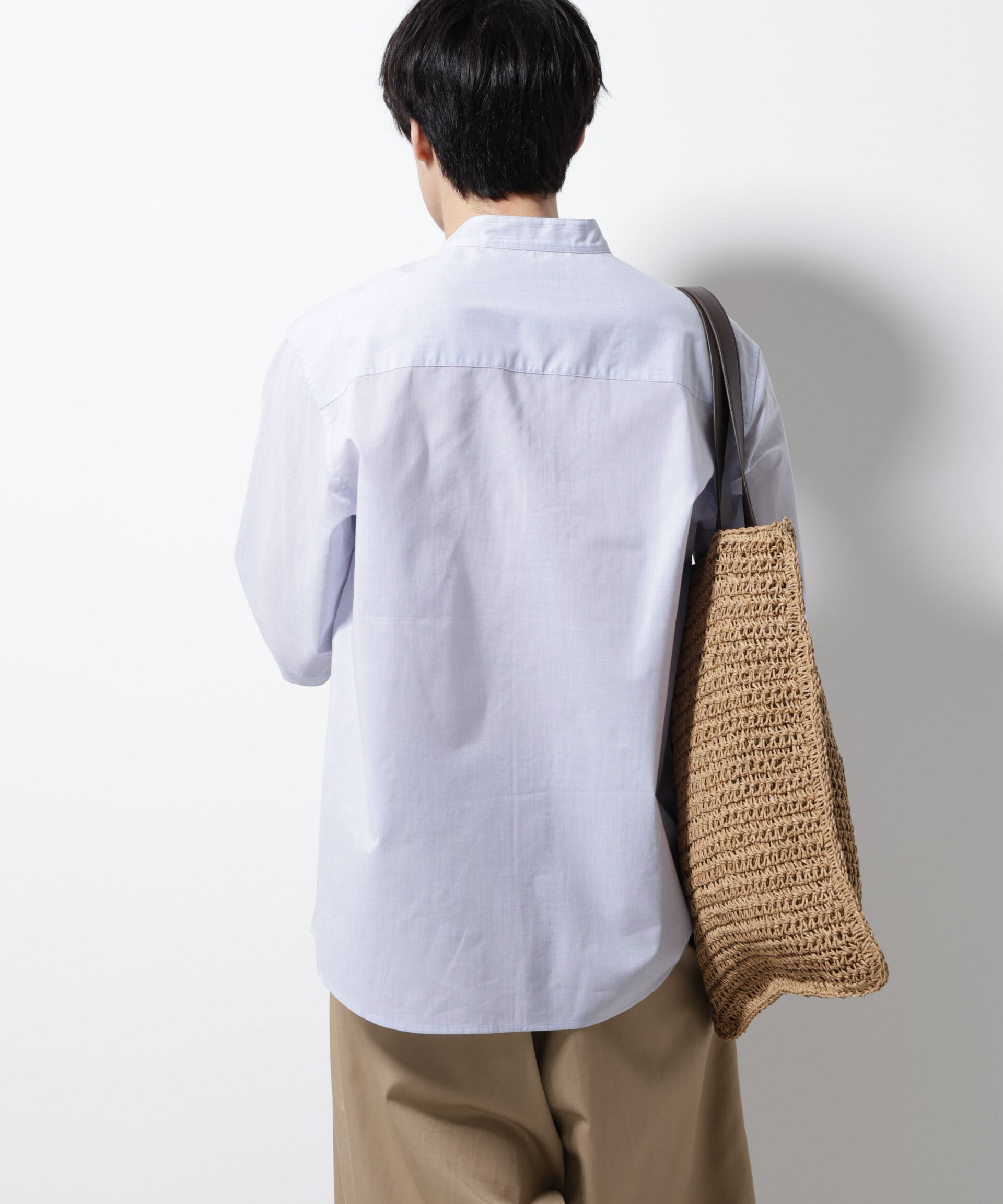 nano･universe「TEXBRID(R)バンドカラーシャツ 半袖」|シャツ・ブラウス|