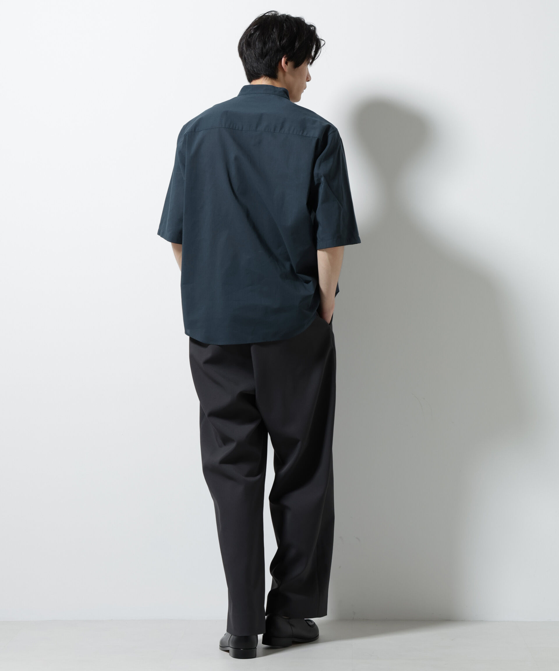 nano･universe「TEXBRID(R)バンドカラーシャツ 半袖」|シャツ・ブラウス|