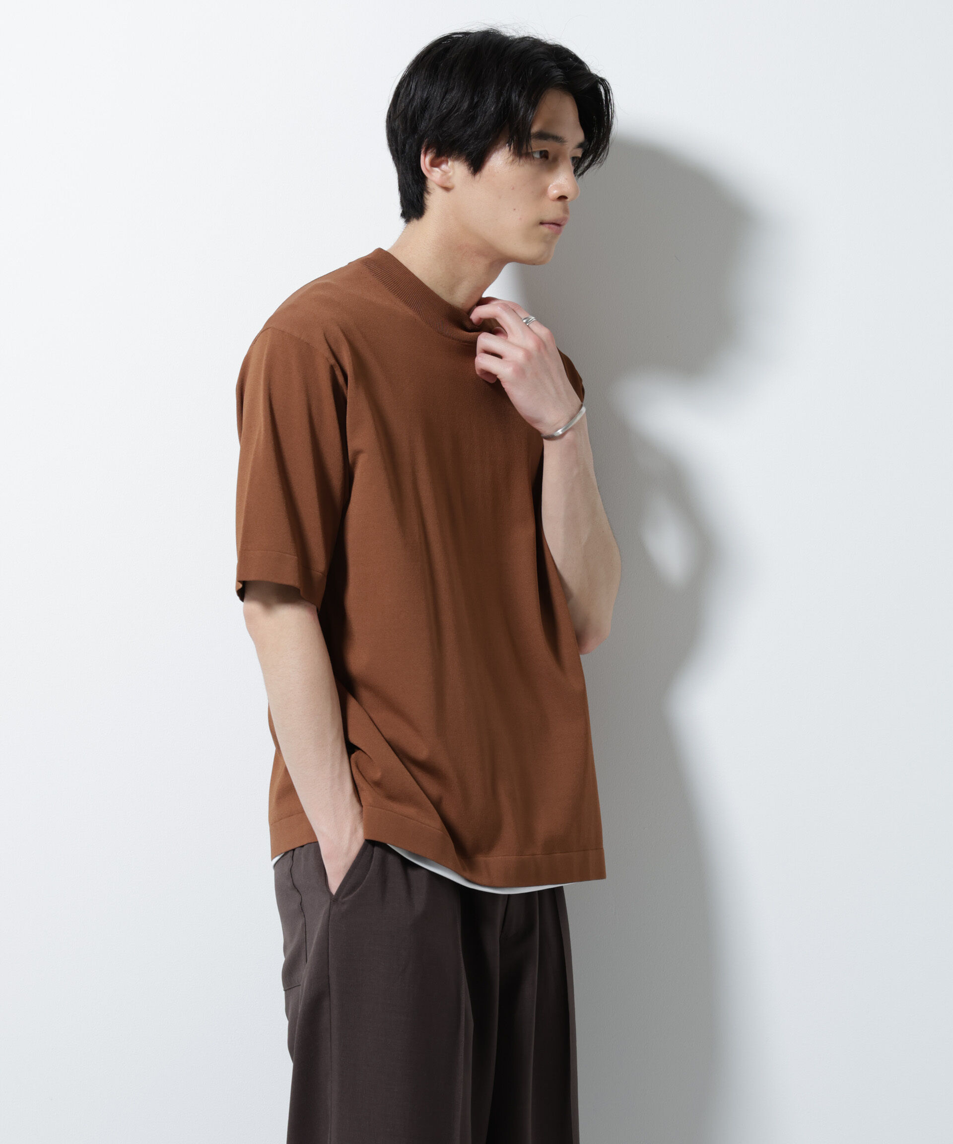 nano･universe「｢ELITE 7 FUNCTION｣モックネックニット」|ニット・セーター|