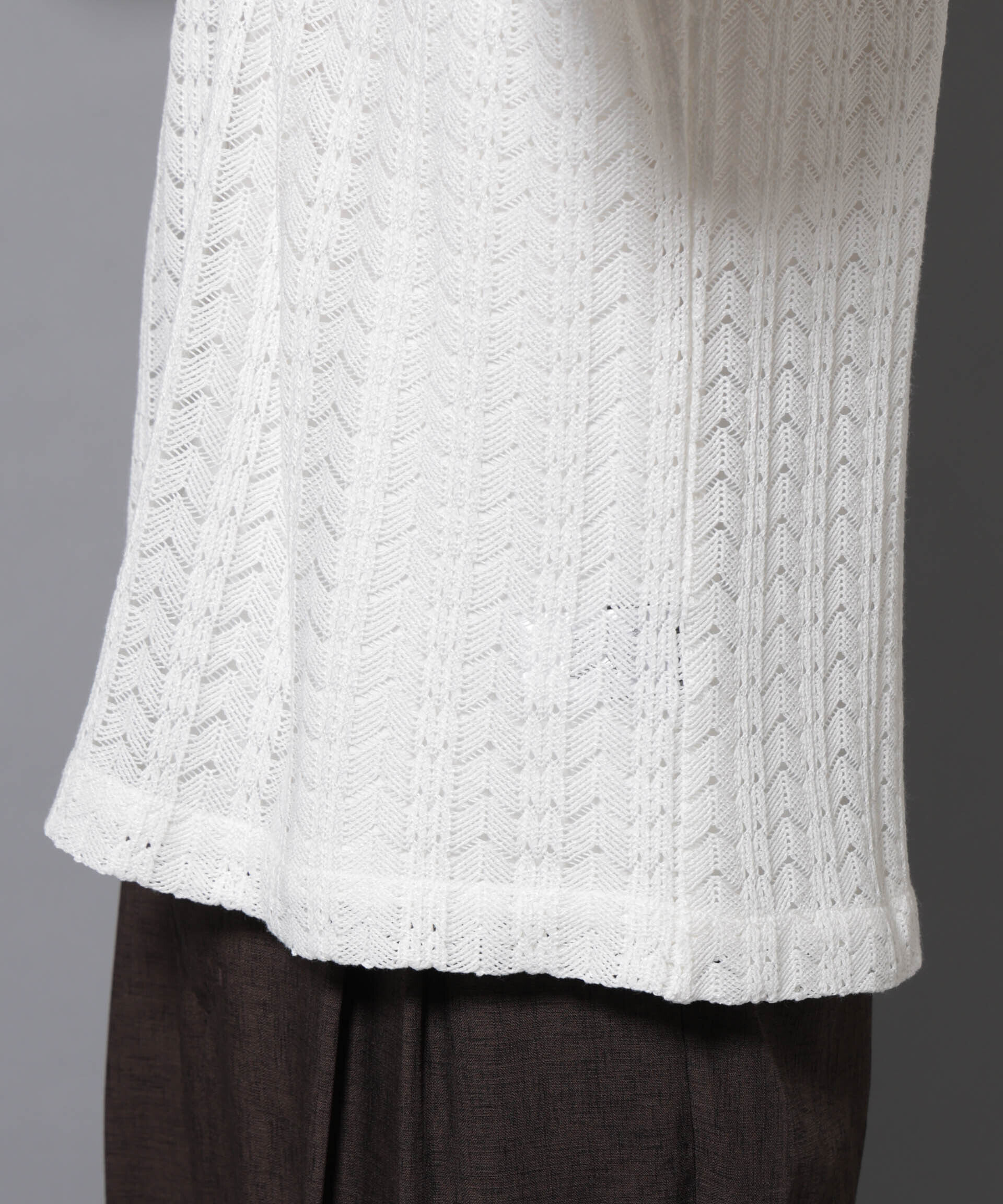 nano･universe「メッシュラッセル スキッパーポロ」|ニット・セーター|