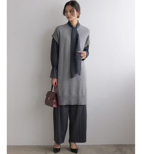 組曲「コットンカシミヤMIXチュニック丈ニットワンピース」|ワンピース|