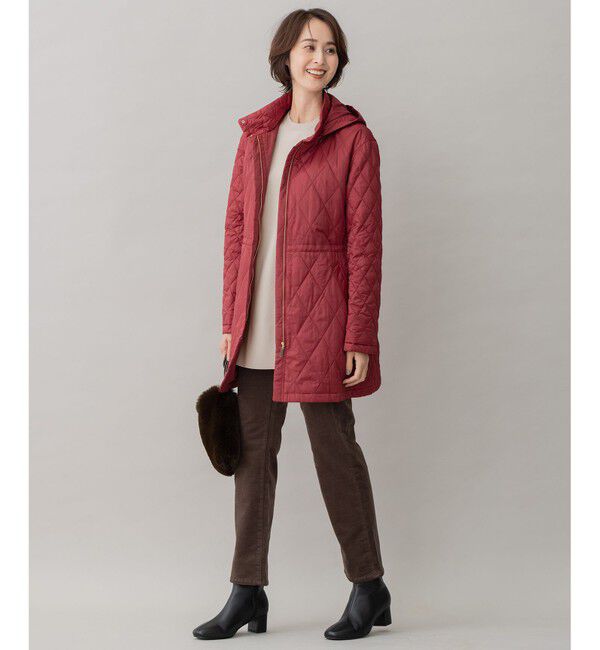 自由区「【洗える】ブライトキルト フード付きコート」|ミリタリー・モッズコート|