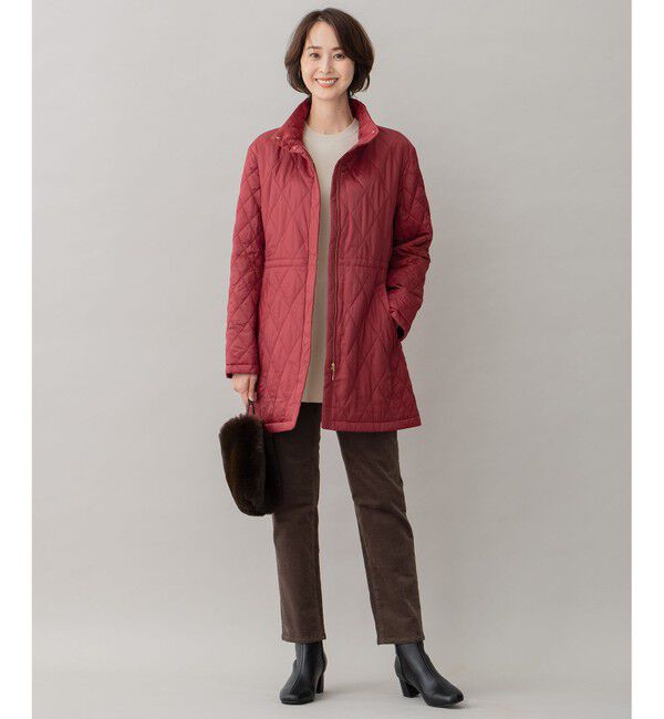 自由区「【洗える】ブライトキルト フード付きコート」|ミリタリー・モッズコート|