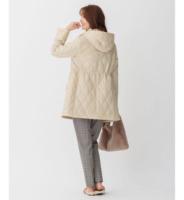 自由区「【洗える】ブライトキルト フード付きコート」|ミリタリー・モッズコート|